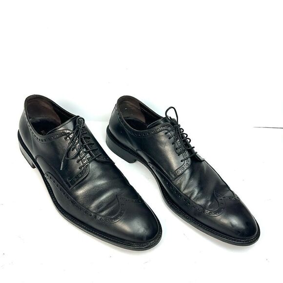 Bruno Magli "Radical" Men's Black Leather Wingtip Italy Dress Shoe Oxfords US 13 - Picture 2 of 13